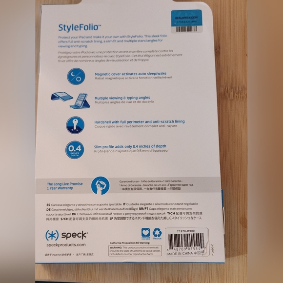 Speck iPad Case Mini 2/3 Red Slate Grey StyleFolio - Picture 2 of 9